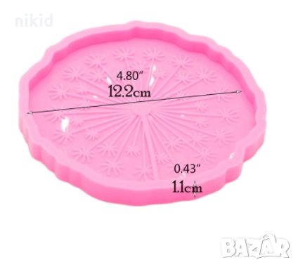 Глухарче грамадно силиконов молд форма декор украса фондан шоколад гипс торта смола, снимка 2 - Форми - 32612031