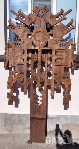 Дърворезба/Пано/ (голямо) 3 метра , уникат пано на проф.Кънчо Цанев, снимка 7 - Пана - 48384303