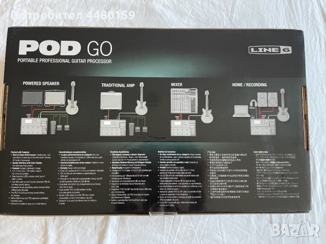 Китарен процесор Line 6 Pod Go в идеално състояние, снимка 6 - Китари - 51592054