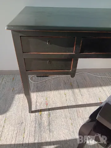 Класическо ретро бюро,писалище изработено изцяло от масив-дъб + стол, снимка 10 - Антикварни и старинни предмети - 48707352