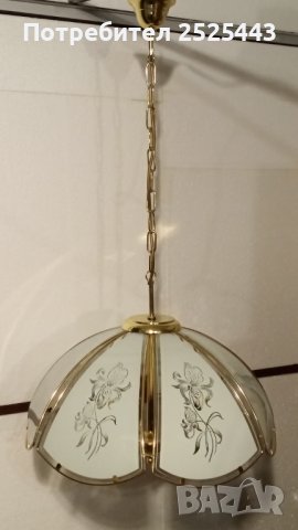 Абажур (полилей) - метален със 7 стъкла, снимка 8 - Лампи за таван - 44006625