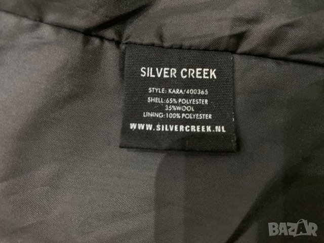 Silver Creek ново дамско яке вълна с кожа, снимка 3 - Якета - 27109949