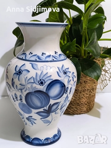 Руски порцелан Ваза Гжель 