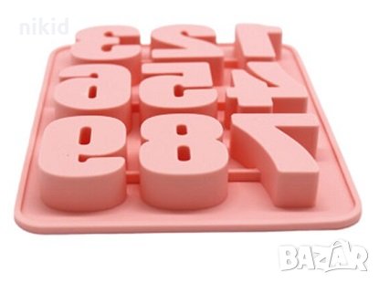 Едри дебели числа цифри дълбок силиконов молд форма калъп фондан шоколад гипс сапун , снимка 2 - Форми - 33392470