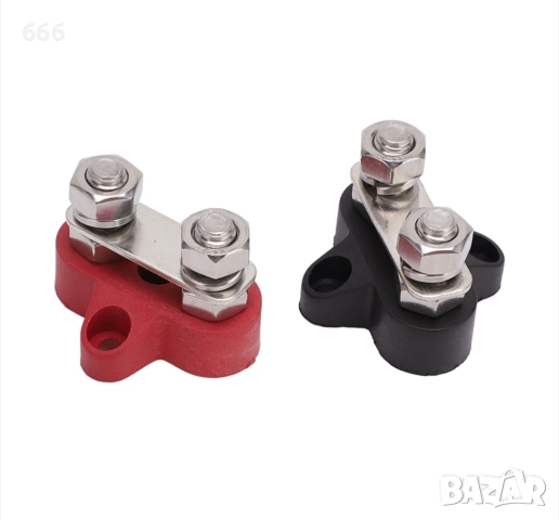 Комплект от 2 клеми за акумулатор, 12V/24V, пластмаса/неръждаема стомана, снимка 4 - Друга електроника - 52906712