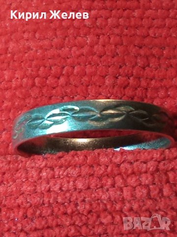 Стар РЪЧНО ОРНАМЕНТИРАН СРЕБЪРЕН ПРЪСТЕН Тип ХАЛКА ОКСИДИРАНО СРЕБРО ВИСОКА ПРОБА 40096