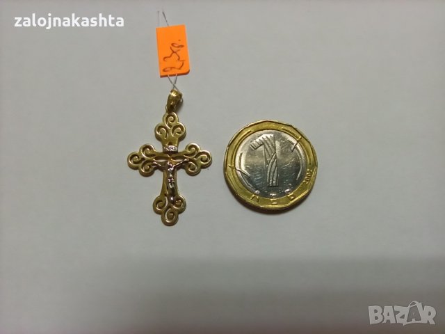 Златен кръст -2.3гр/14К, снимка 2 - Колиета, медальони, синджири - 28932764