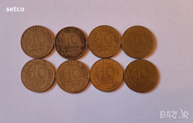 Франция  лот 10 сантима 1970 - 1979 година