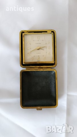 Стар туристически часовник / Будилник - EUROPA  2 Jewels - Made in Germany - 1970г., снимка 8 - Антикварни и старинни предмети - 34893289