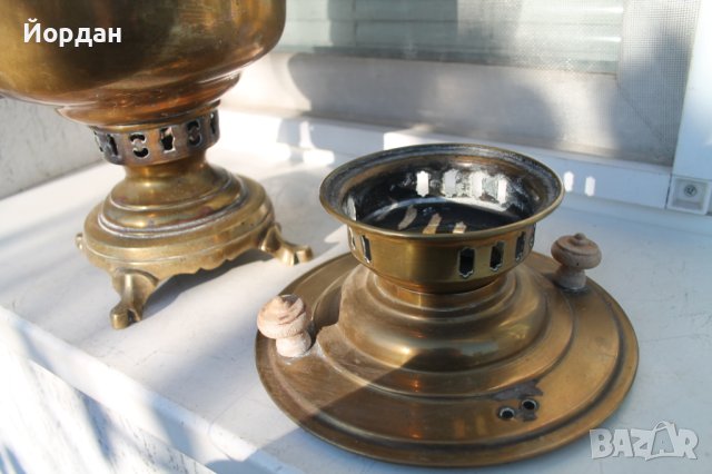 Месингов самовар за чай, снимка 8 - Антикварни и старинни предмети - 43271959