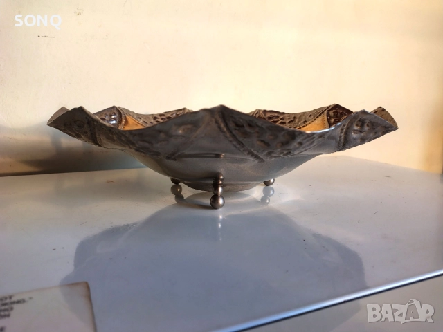 Прекрасна Позлатена Фруктиера 24К, снимка 3 - Антикварни и старинни предмети - 52923741