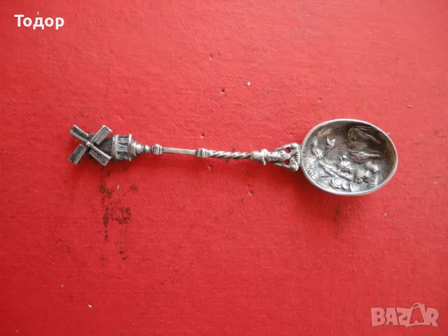 Сребърна лъжичка 2, снимка 5 - Антикварни и старинни предмети - 48426105
