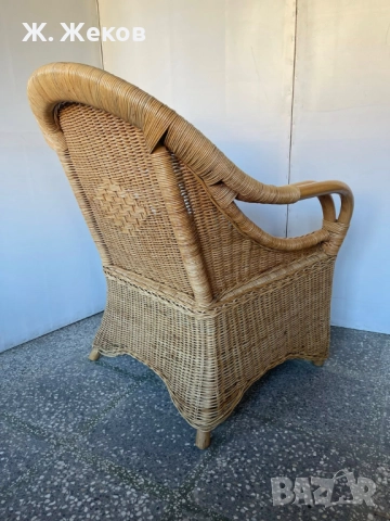 Ратаново кресло, снимка 5 - Дивани и мека мебел - 52892157