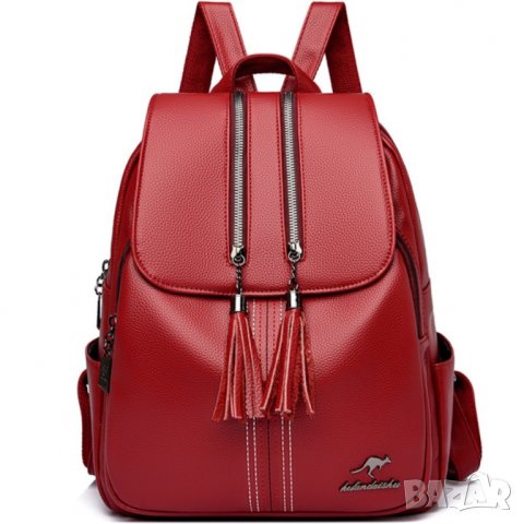Дамска раница Solana Red, снимка 4 - Раници - 40308456
