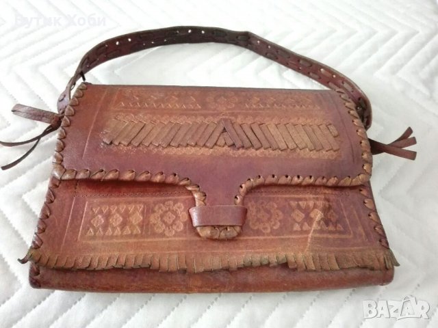 Ретро чанта СБХ естествена кожа, снимка 2 - Чанти - 32513527