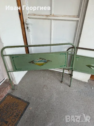 Метални легла с пружина 2бр- голямо 184х110см и детско 132х70 см, снимка 7 - Спални и легла - 49875928