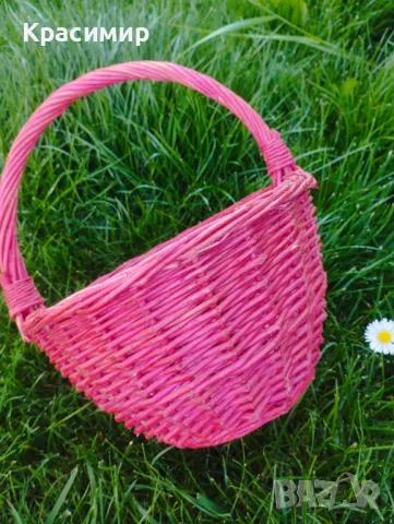 кошничка  с ширина 17 см и дълбочина 11 см. височина с поддръжка 23 см. , снимка 4 - Антикварни и старинни предмети - 47725066