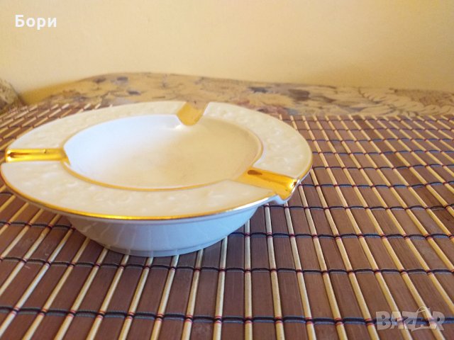Нов Български порцеланов луксозен пепелник с позлата, снимка 6 - Други - 27908883