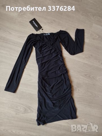 Нова!!!Черна рокля PRETTULITTLETHING, снимка 1 - Рокли - 39865682