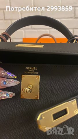 чанта Ермес Кели 27*Hermes Epsom gold hardware, снимка 9 - Чанти - 42425027