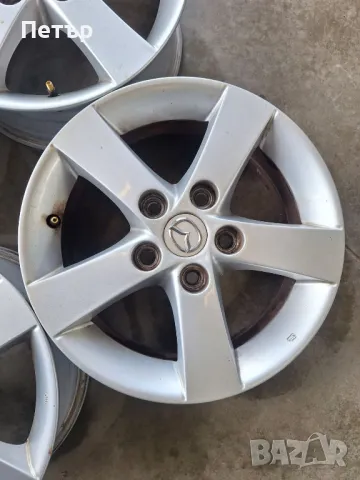 ОРИГИНАЛНИ АЛУМИНИЕВИ ДЖАНТИ ЗА МАЗДА  5Х114,3Х67-15цола, снимка 5 - Гуми и джанти - 49857961