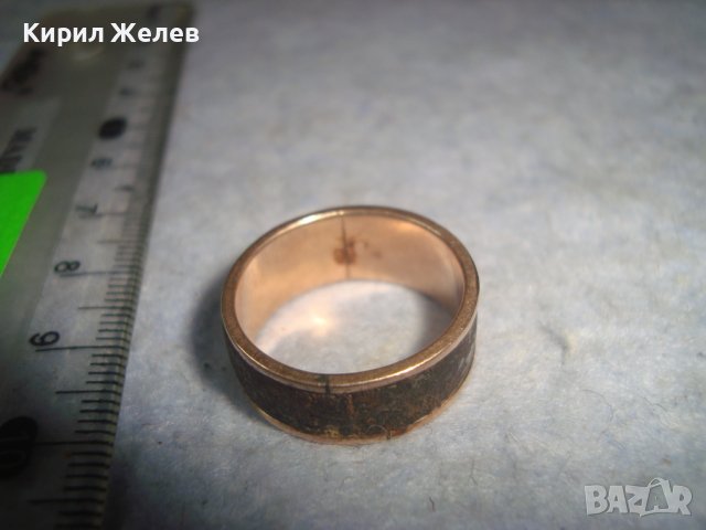 МНОГО РЯДКА ИЗРАБОТКА СТАР ПРЪСТЕН ЖЕЛЯЗО с ПОЗЛАТА КОЛЕКЦИОНЕРСКИ 29467, снимка 9 - Антикварни и старинни предмети - 37787272