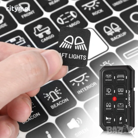 120 стикери за превключватели за  панел за табло на кола, , снимка 6 - Аксесоари и консумативи - 53514987