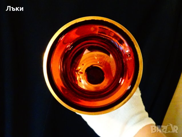 Bohemia кристална ваза,злато. , снимка 5 - Вази - 33145692