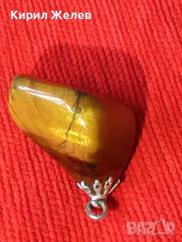 ОГРОМЕН КАМЪК ТИГРОВО ОКО МЕДАЛЬОН ПОЛИРАН ЮВЕЛИРНО АРТ ПЕНДАНТ 14936, снимка 13 - Колиета, медальони, синджири - 30665821