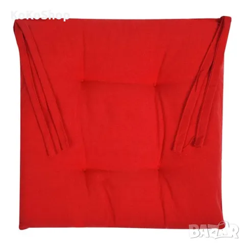 Червена възглавница  за стол-38х38х5 см./декоративна възглавница, снимка 3 - Възглавници - 49689199