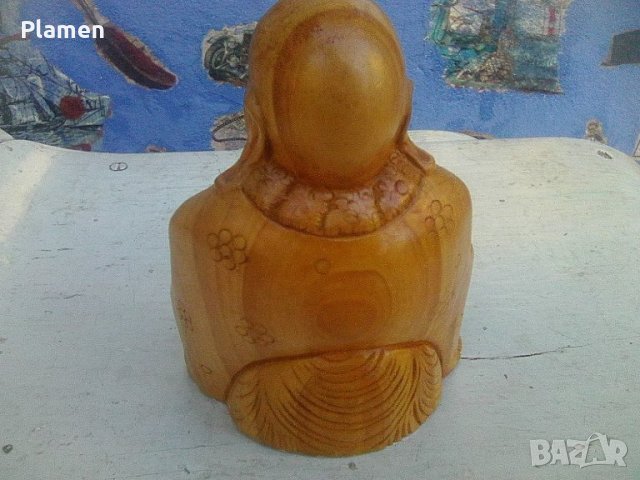 Дървена статуетка на Буда, снимка 2 - Статуетки - 43602987
