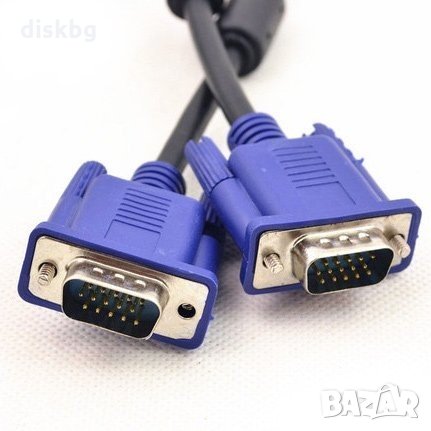 Нов кабел VGA към VGA, 3 метра - видео кабели, снимка 1 - Кабели и адаптери - 26971464