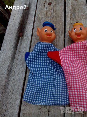 Стари кукли за куклен театър,Трите Прасенца, снимка 2 - Антикварни и старинни предмети - 27063917