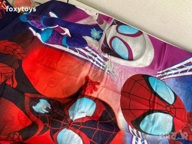 Детски спален комплект Spidey Dark 100×135 cm, 40×60 cm, снимка 10 - Спално бельо и завивки - 48464981