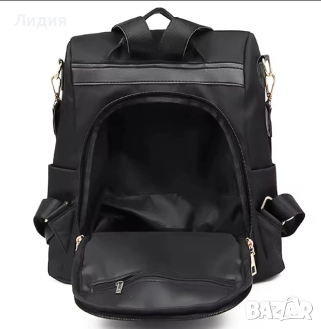 Стилна и практична черна дамска раница , снимка 6 - Чанти - 52133289