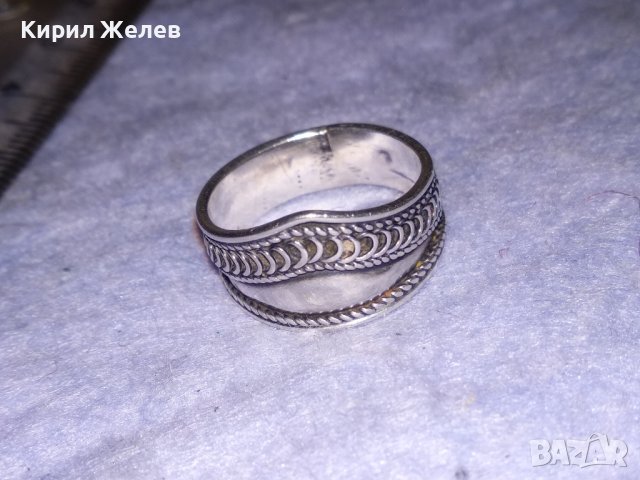 СТАРИНЕН СРЕБЪРЕН ПРЪСТЕН ВИСОКА ПРОБА СРЕБРО УНИКАЛНА МАЙСТОРСКА РЪЧНА ИЗРАБОТКА 37460, снимка 12 - Антикварни и старинни предмети - 40475747