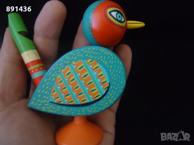 Дървена Френска Свирка птиче, снимка 5 - Колекции - 26739093