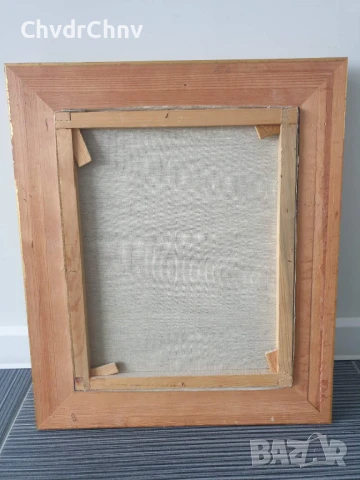 Collado 55х47см/испанска картина масло върху платно/градски пейзаж/къщи-катедрала/дървена рамка, снимка 9 - Картини - 51192802