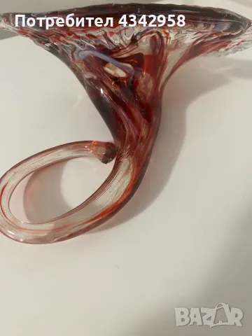 Glad-Vase liegend,Vintage Murano, снимка 5 - Антикварни и старинни предмети - 49430342