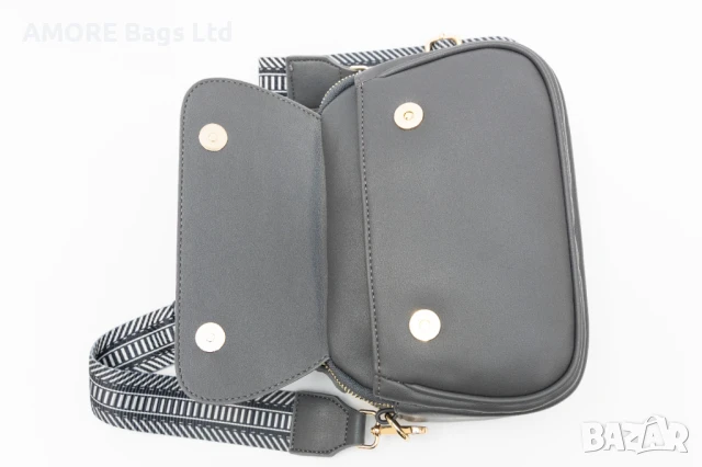 Ежедневна дамска чанта AMORE Camilla - Gray, снимка 6 - Чанти - 50657518