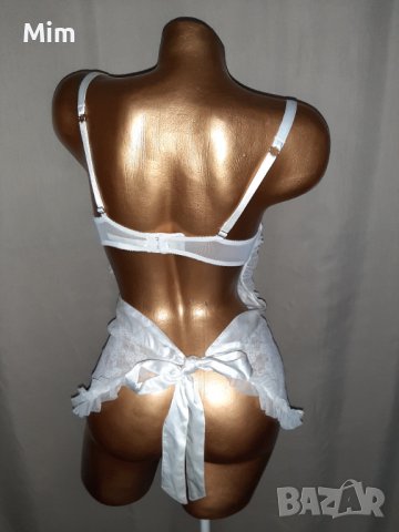 Viktoria'Secret 38С Бяла дантелена нощничка/прислужница/, снимка 2 - Бельо - 38259151