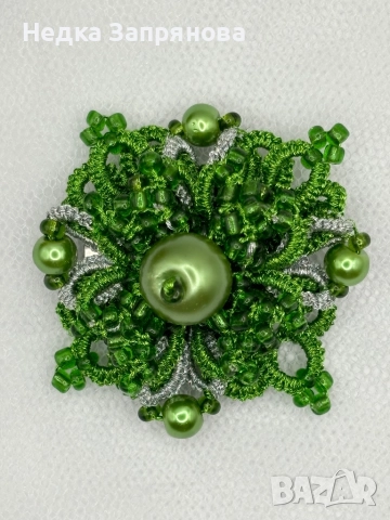 Брошка Ръчно изплетена Уникален акцент за всеки стил Различни цветове по поръчка , снимка 15 - Други - 52713472