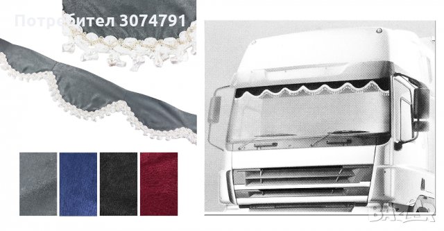 Перде Челно Предно Стъкло на Камион DAF MAN SCANIA VOLVO IVECO RENAULT