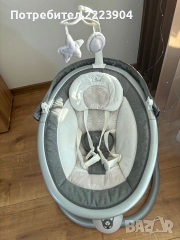 Продавам Бебешка електрическа люлка Cangaroo Cloud Grey, снимка 3 - Детски люлки - 52731061