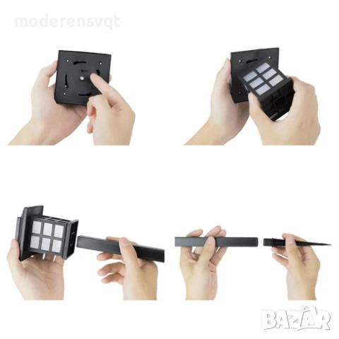 6 броя LED градински соларни лампи за алея и двор къщички, снимка 4 - Соларни лампи - 50562695