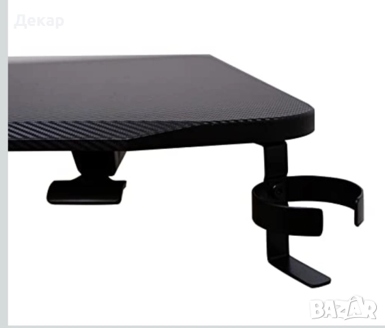 Геймърско бюро с регулируема в-на ,кука за слушалки и поставка за чаша, снимка 6 - Бюра - 51715152