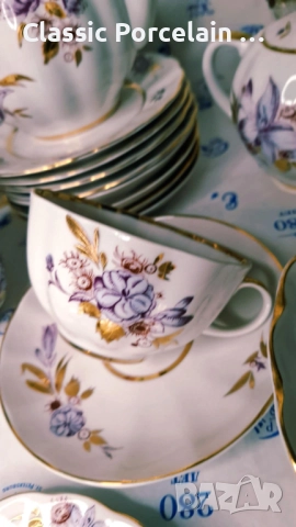 РЯДЪК! СЕРВИЗ „ЛИЛИЯ“ – ЛФЗ (СССР, 1989–1992 Г.), снимка 8 - Сервизи - 51837730