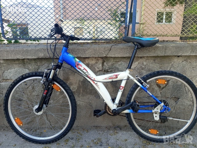 26 цола алуминиев велосипед с 21 скорости усилени капли амортисьори предни като нов в перфектно  