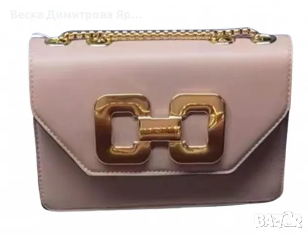 Дамска чанта с елегантна метална декорация, снимка 6 - Чанти - 49020167