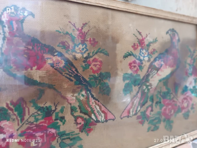 картина ръчна бродерия стара, снимка 1